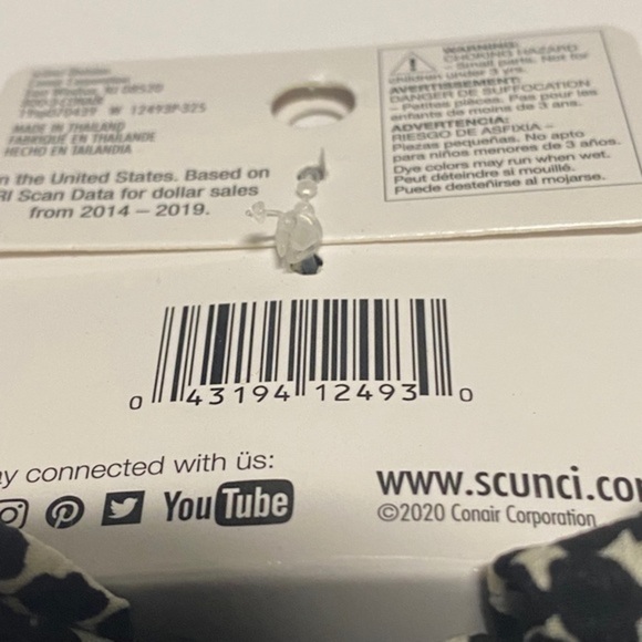 Scunci 1pc Scrunchie U Got This 12493 Black White - Picture 6 of 8